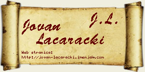 Jovan Laćarački vizit kartica